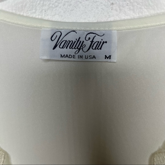 VINTAGE VANITY FAIR Dead Stock Satin Sheer Night Long Sleeve Sleep Shirt - Picture 6 of 12